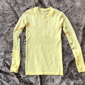 Yellow Lululemon Swiftly shirt